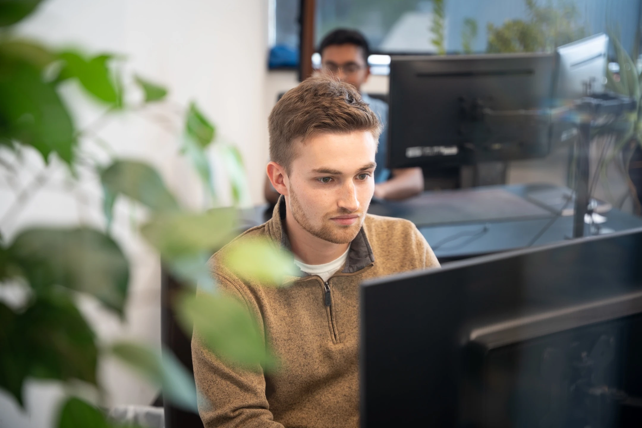 An InfoLink engineer at work